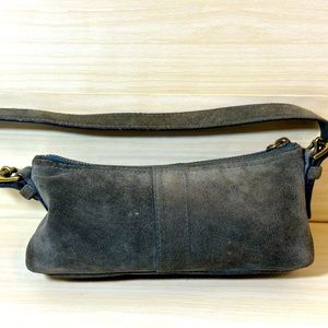 COACH, Blue Suede small shoulder bag with tassel N G04 S-7470